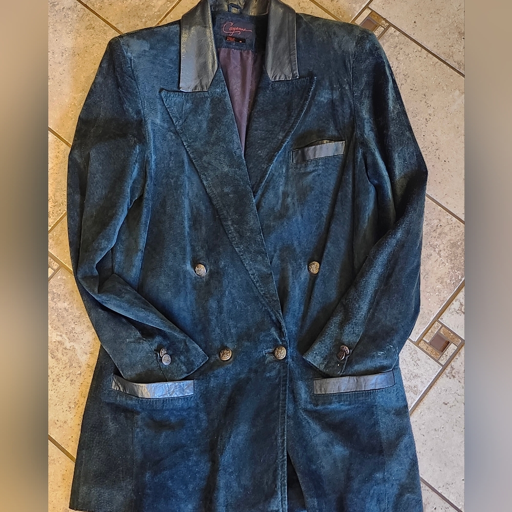 Cayenne Vintage Green Leather Jacket  Small